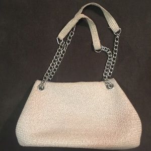 Straw Purse with Chain